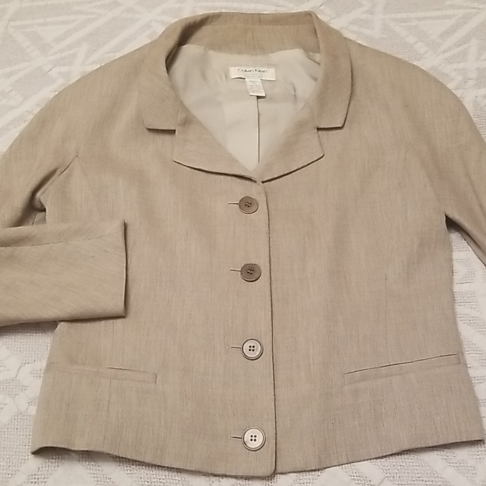 Calvin Klein fitted Jacket wool and linen - Picture 4 of 5
